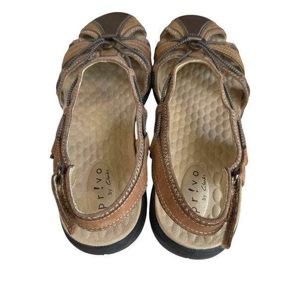 Clarks Privo Closed Toe Sandals Womens 8M Leather Slingback Gorp Casual Outdoors - Picture 4 of 11